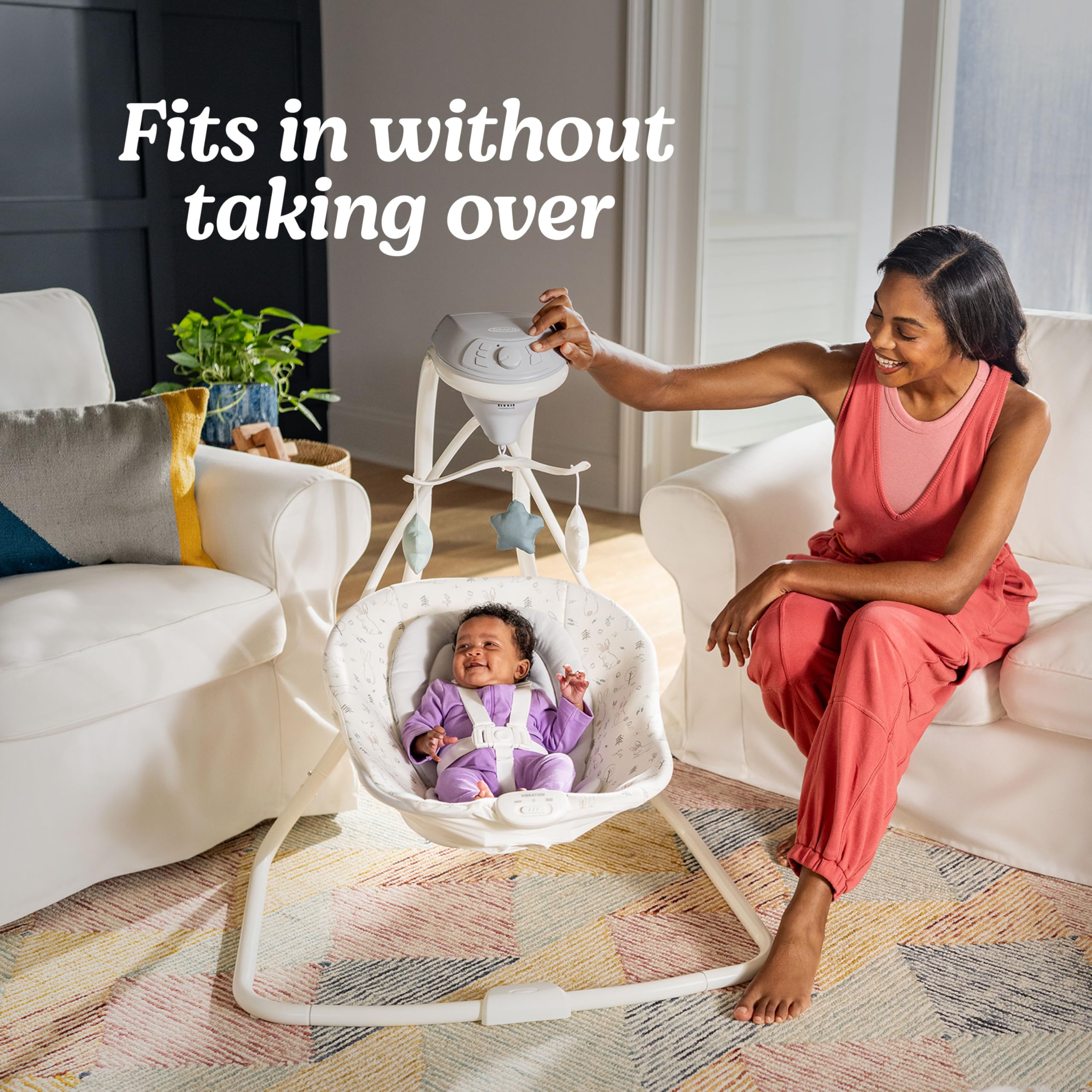 Graco Simple Sway provides 6 swing speeds to tailor motion