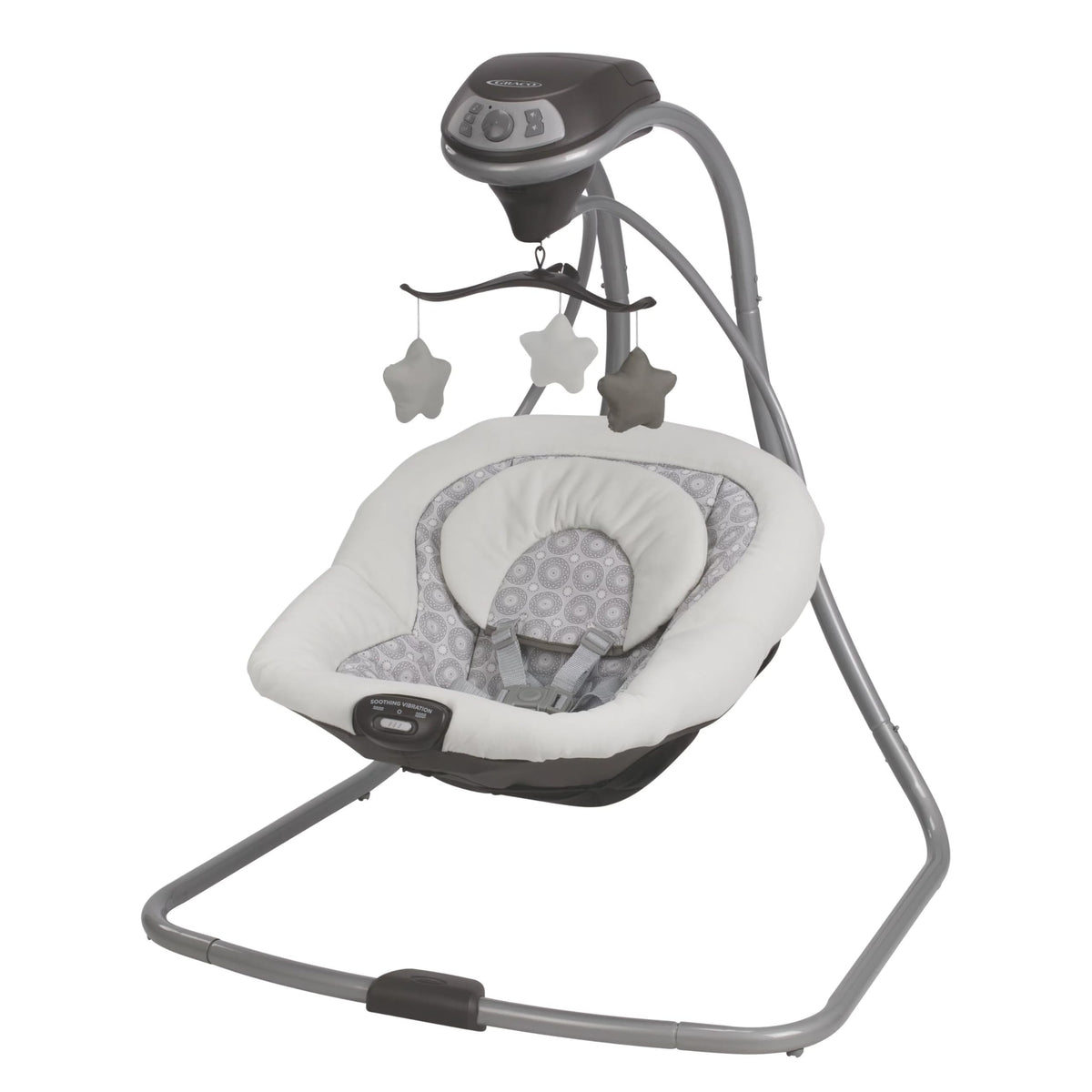 Graco Simple Sway Abbington side-to-side motion comforts baby