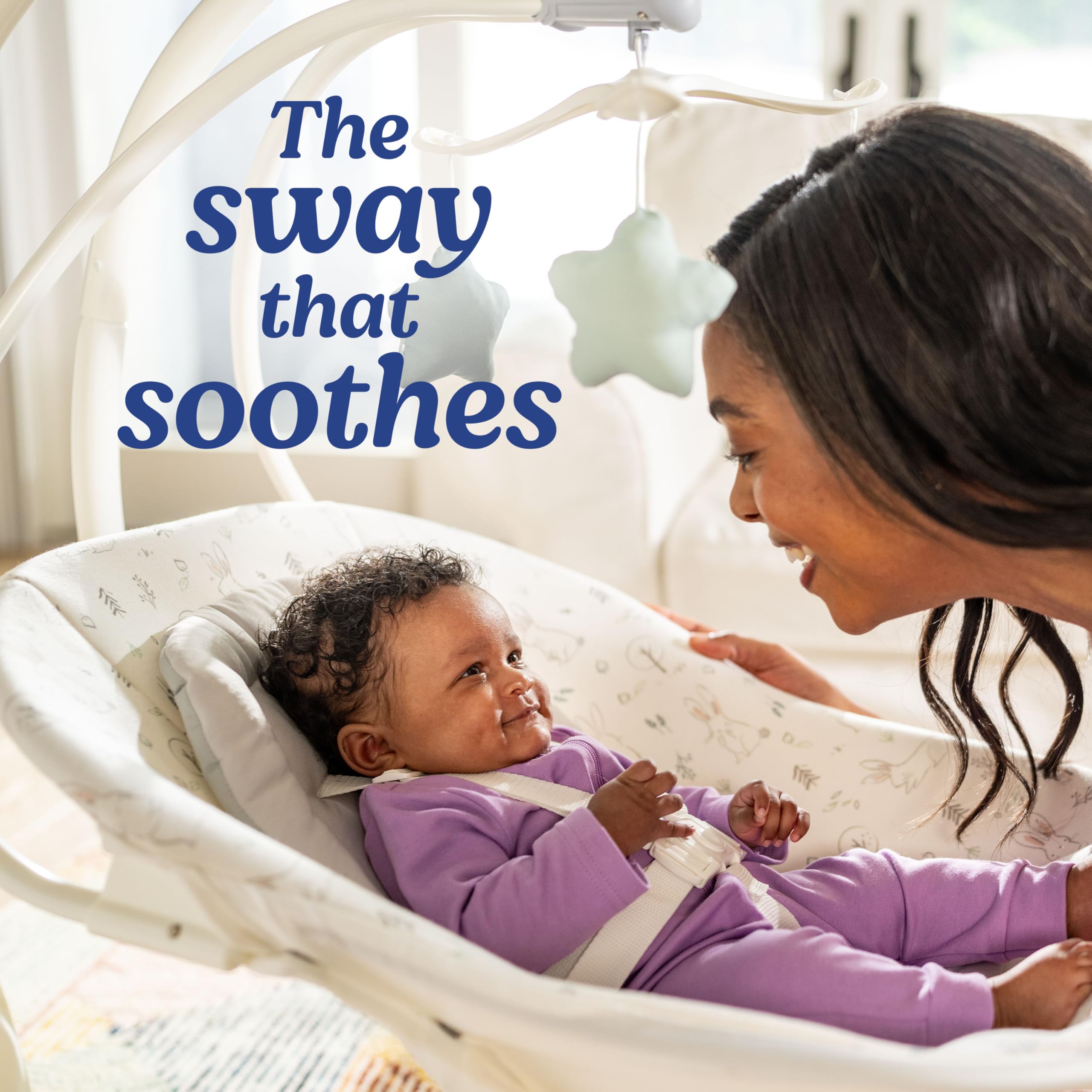 Graco Simple Sway plush seat with removable infant support for coziness