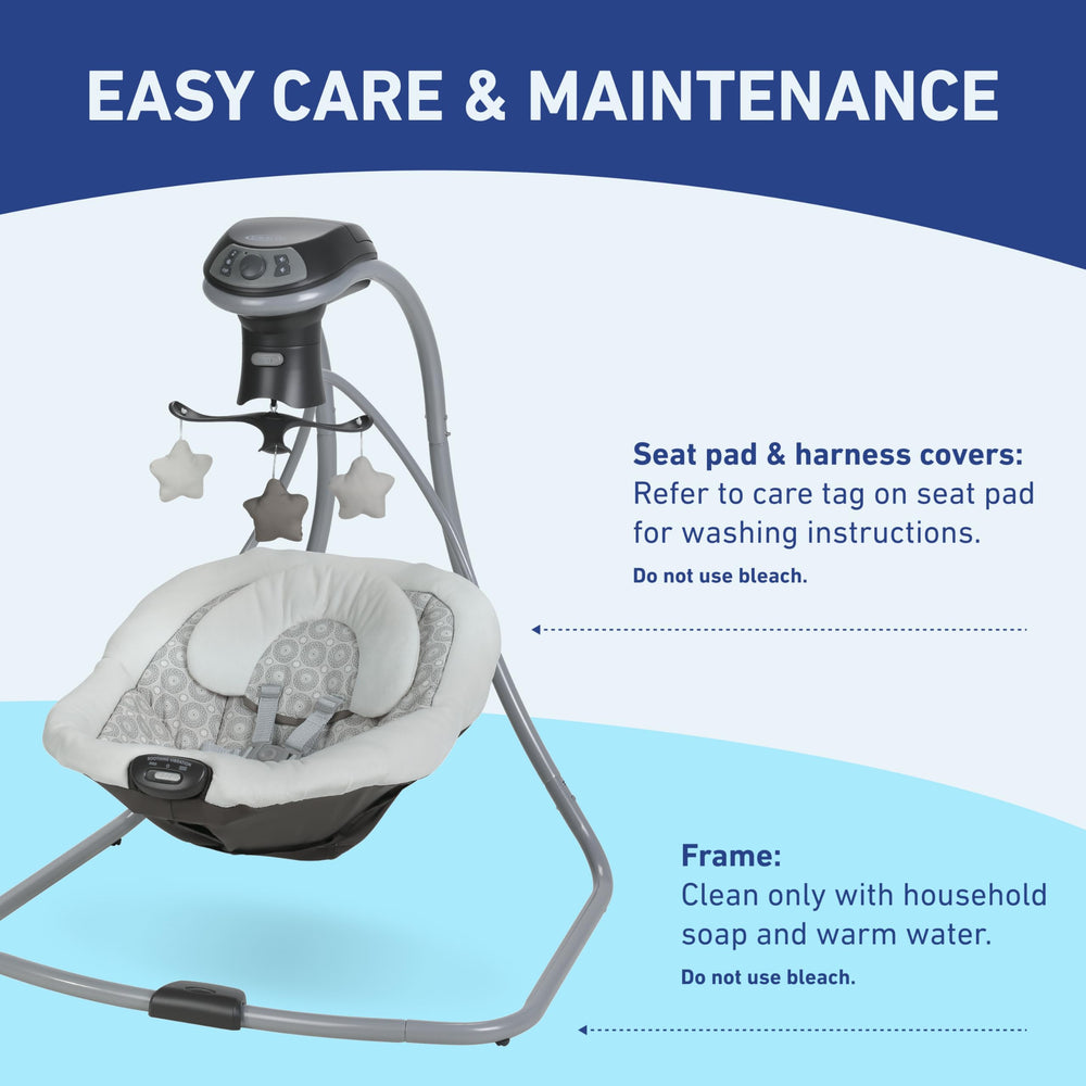 Graco Simple Sway plug-in or battery power supports flexible placement