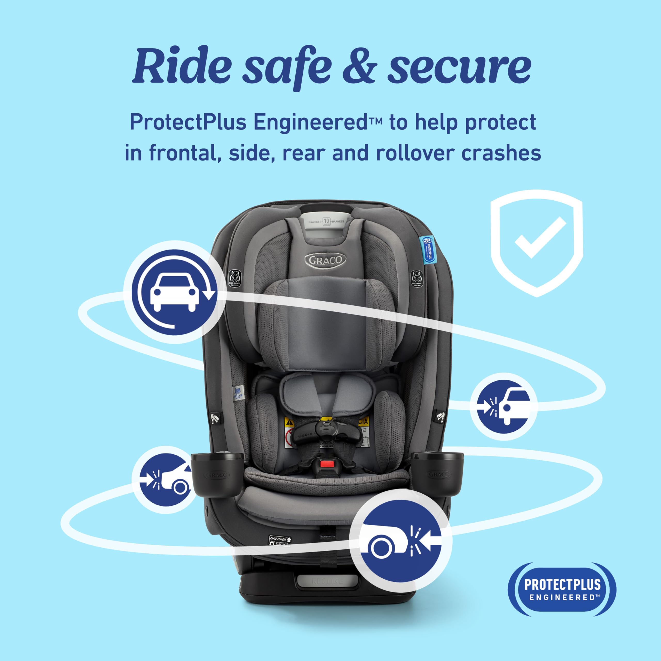 Graco SlimFit3 LX InRight LATCH click for quick secure installation