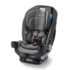 Graco SlimFit3 LX in a three-across configuration saves backseat space