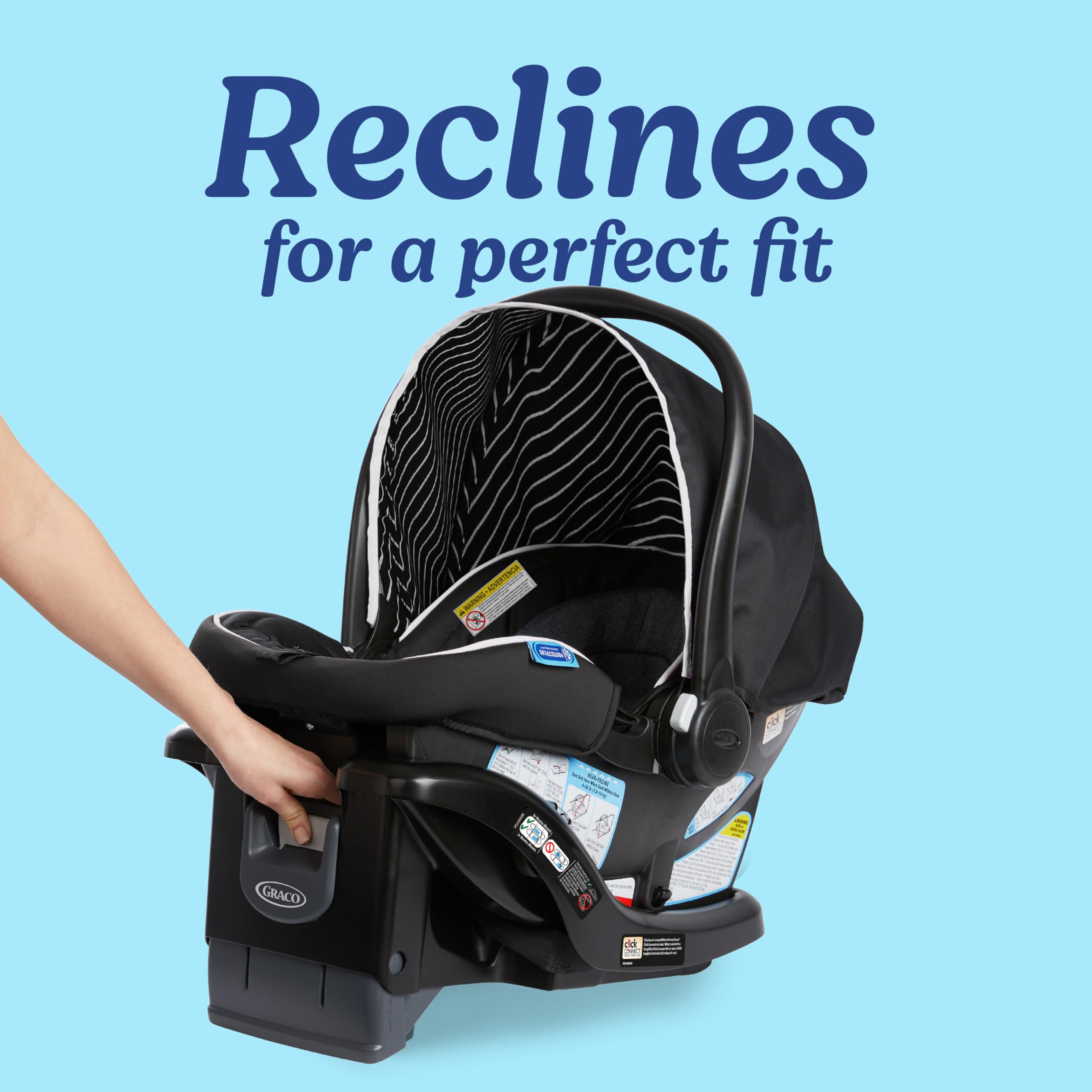 Graco SnugRide Lite LX canopy rotates to shield baby