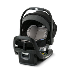 Graco SnugRide SnugFit DLX anti-rebound bar enhances rear-facing safety.