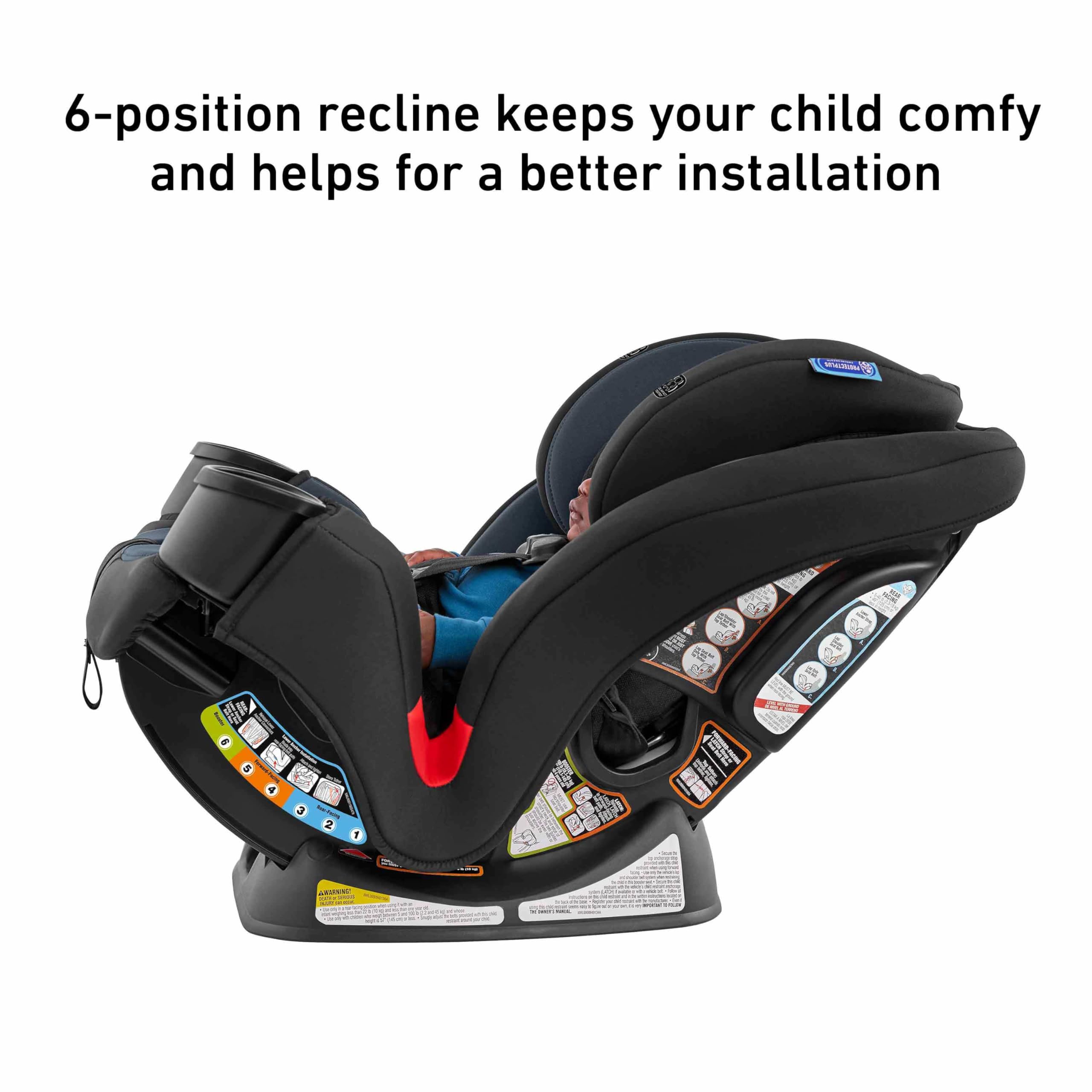 Graco TriRide harness storage keeps belts tucked away in booster mode.
