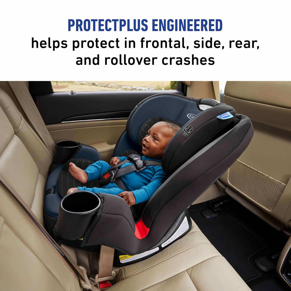 Graco TriRide highback booster provides stable seating for bigger kids.