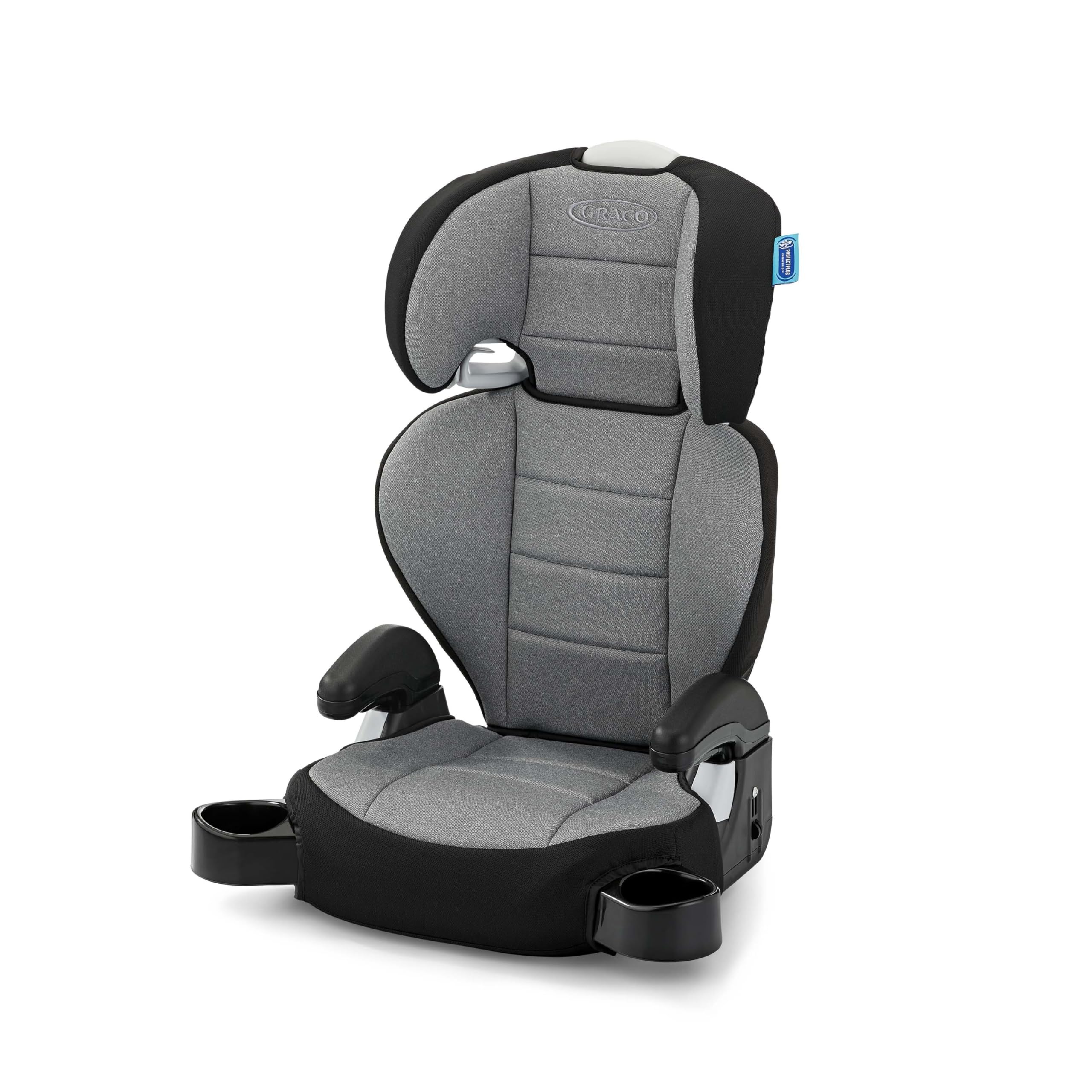 Graco TurboBooster 2.0 Declan highback seat with adjustable headrest for growing kids.