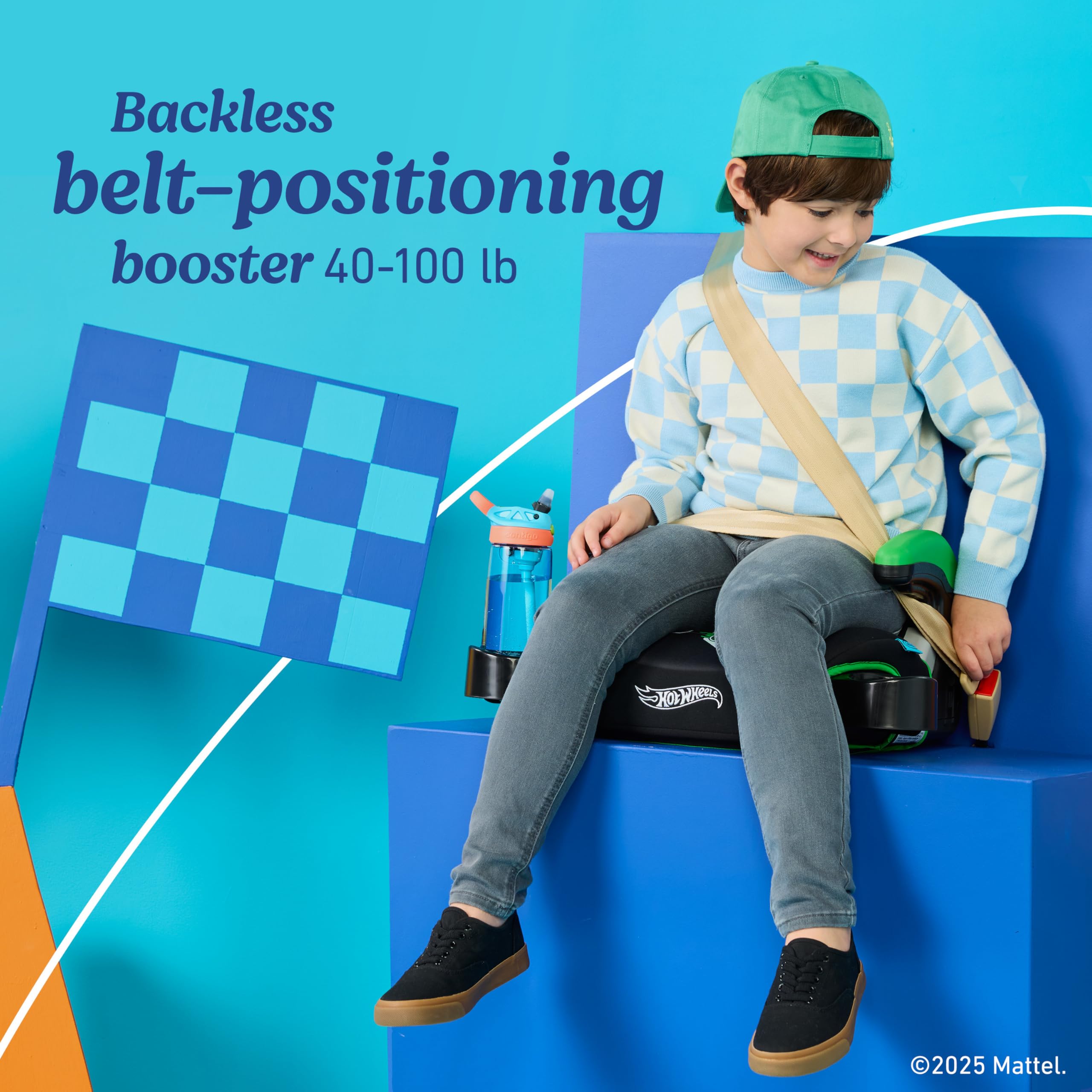 Graco TurboBooster 2.0 hide-away cup holders within reach for snacks