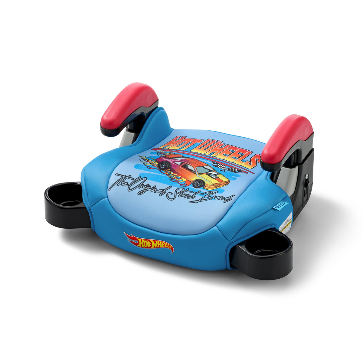 Graco Turbobooster 2.0 Hot Wheels front view shows belt-height alignment for safety