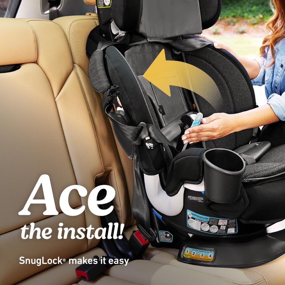 Graco Turn2Me InRight LATCH with audible click confirms secure attachment