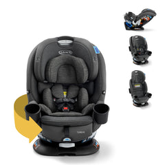Graco Turn2Me rear-facing rotation for easy in-and-out and secure seating