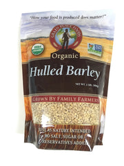 Grain Place Foods hulled barley bag front, versatile for soups and sides