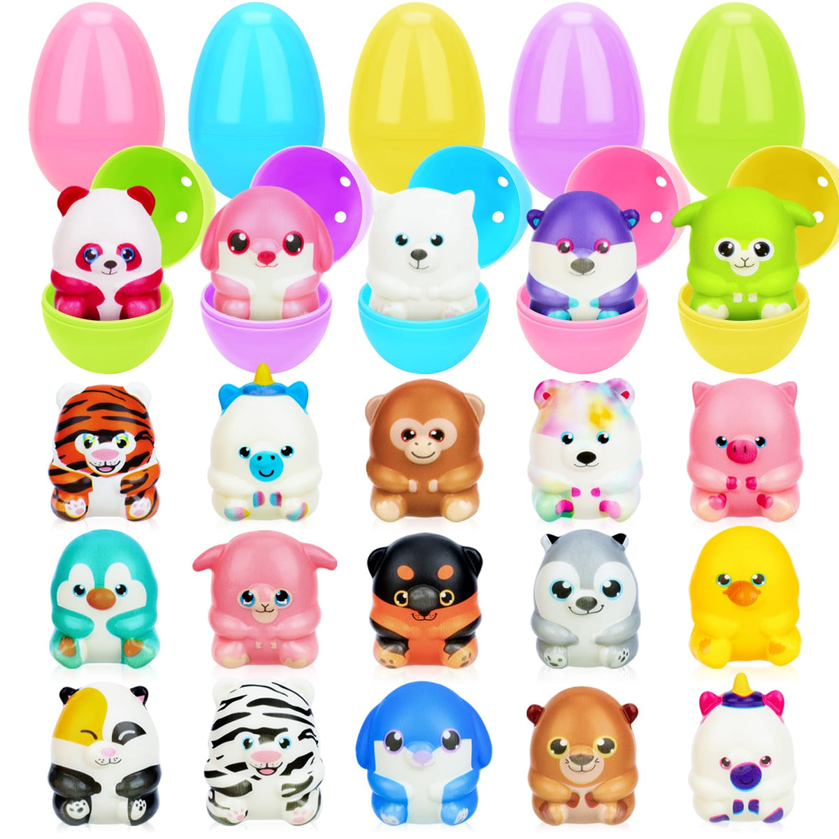 Gralima Easter eggs with animal toys inside, great for Easter egg hunts