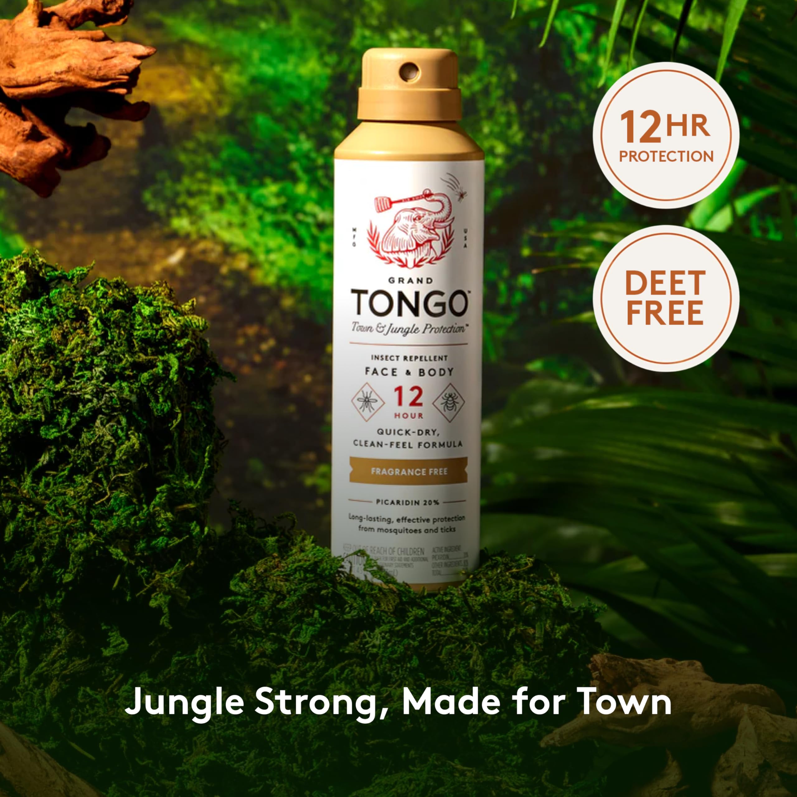 Outdoor usage scene featuring a family enjoying a hike with long-lasting defense