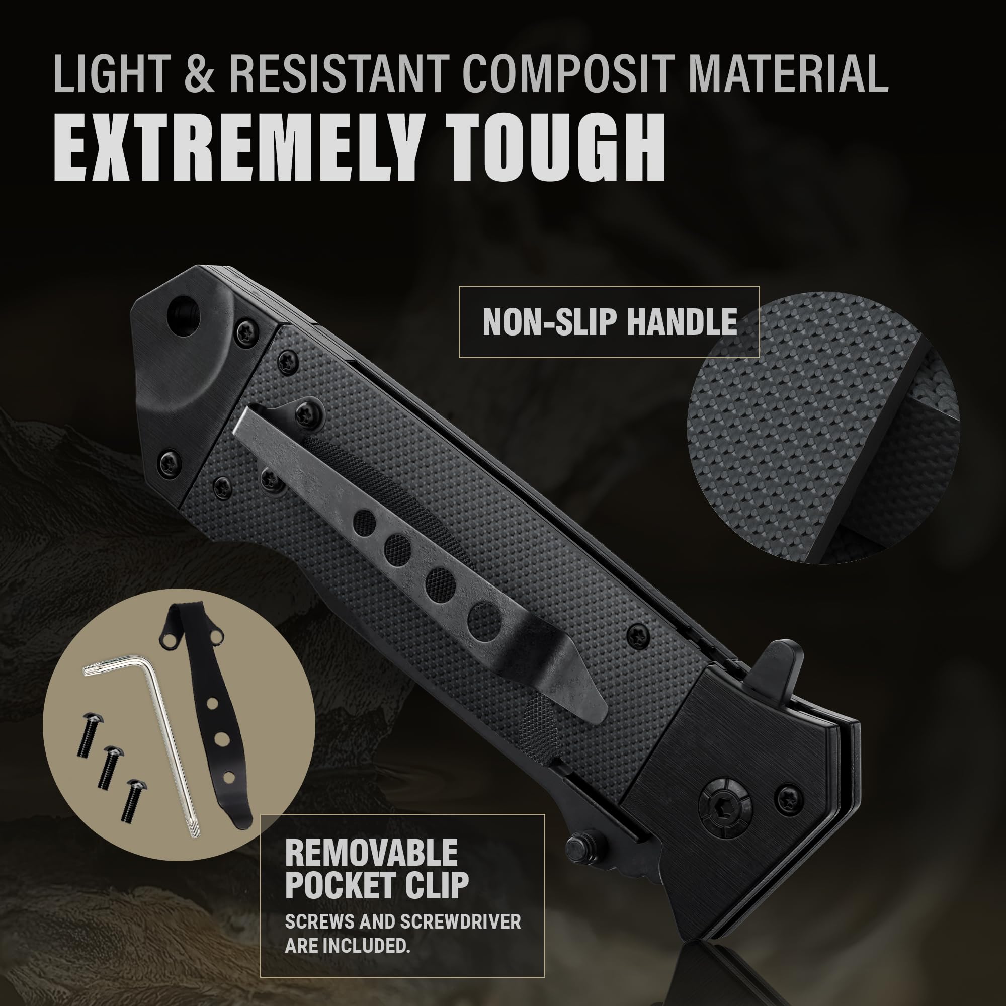 Grand Way all-in-one edc knife suitable for camping and daily tasks.