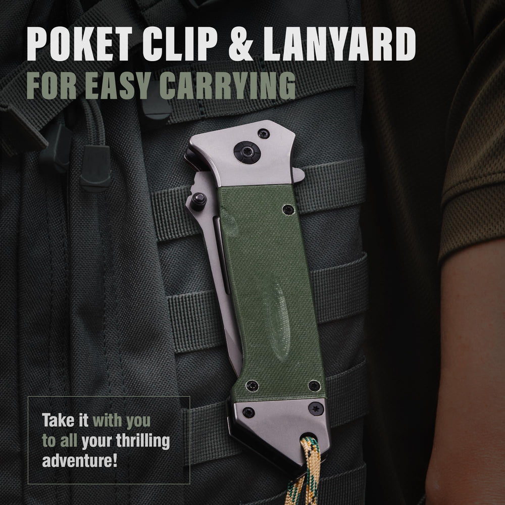 Grand Way open blade reveals smooth deployment and one-handed use.