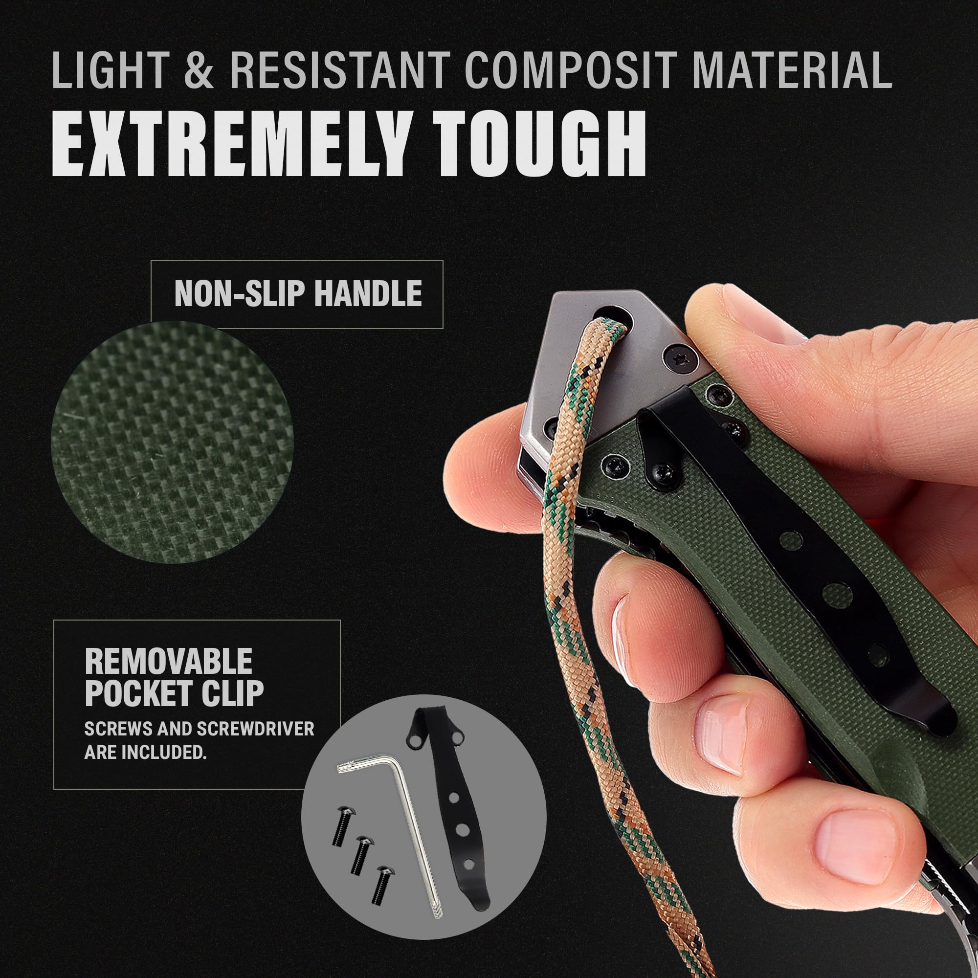 Grand Way metal-plastic handle detail for durable grip.