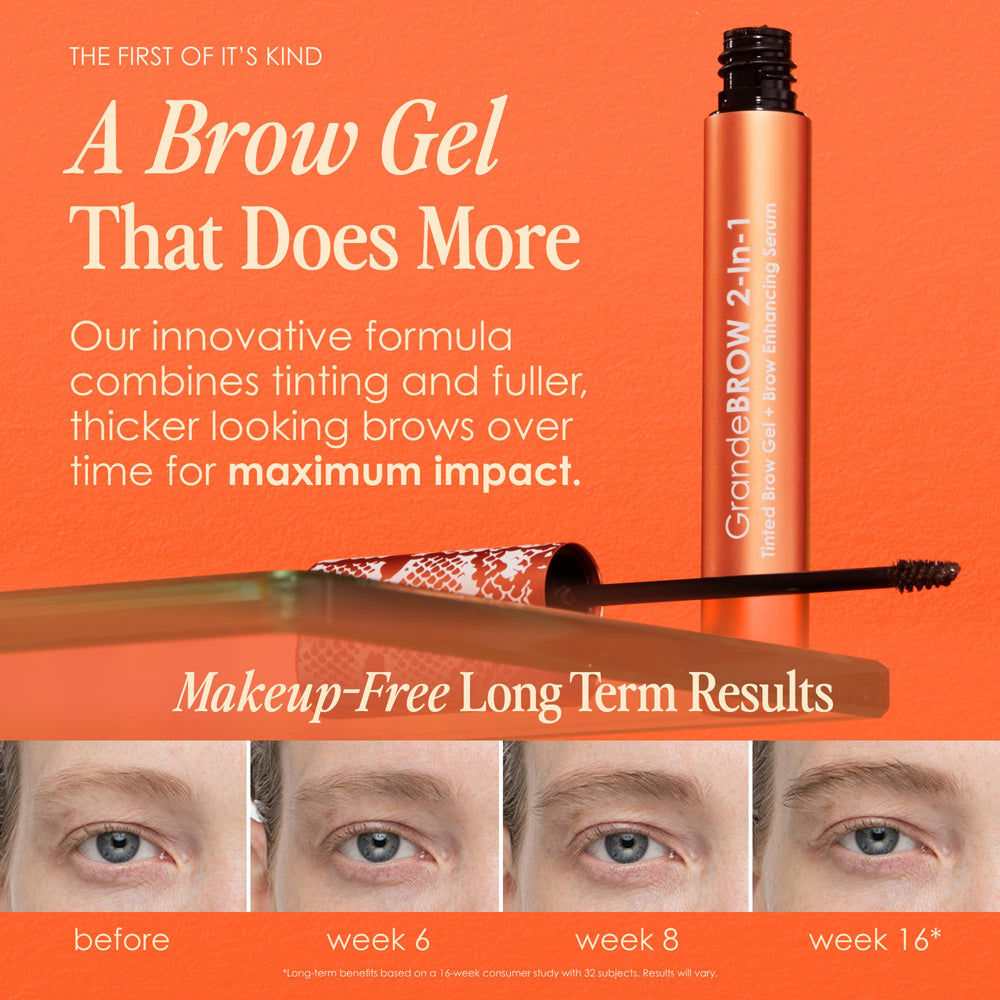 GrandeBROW smudge-proof finish resists transfer on busy days