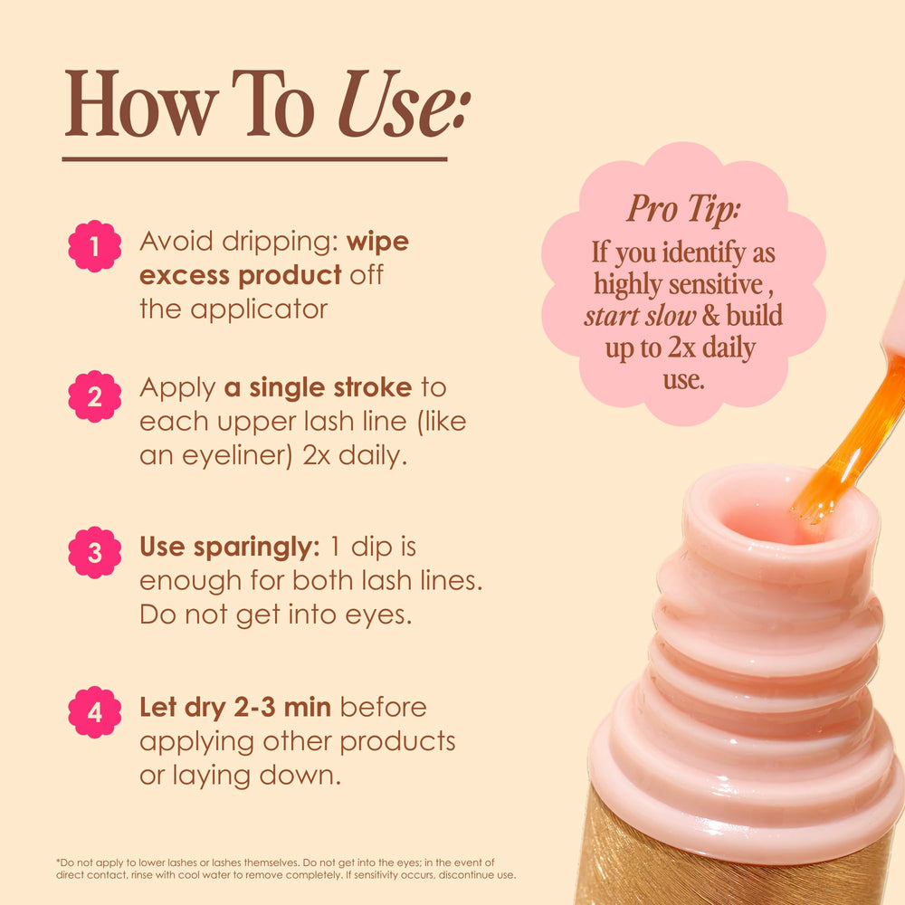 GrandeLASH-Sensitive applicator brush, precise lash line application.