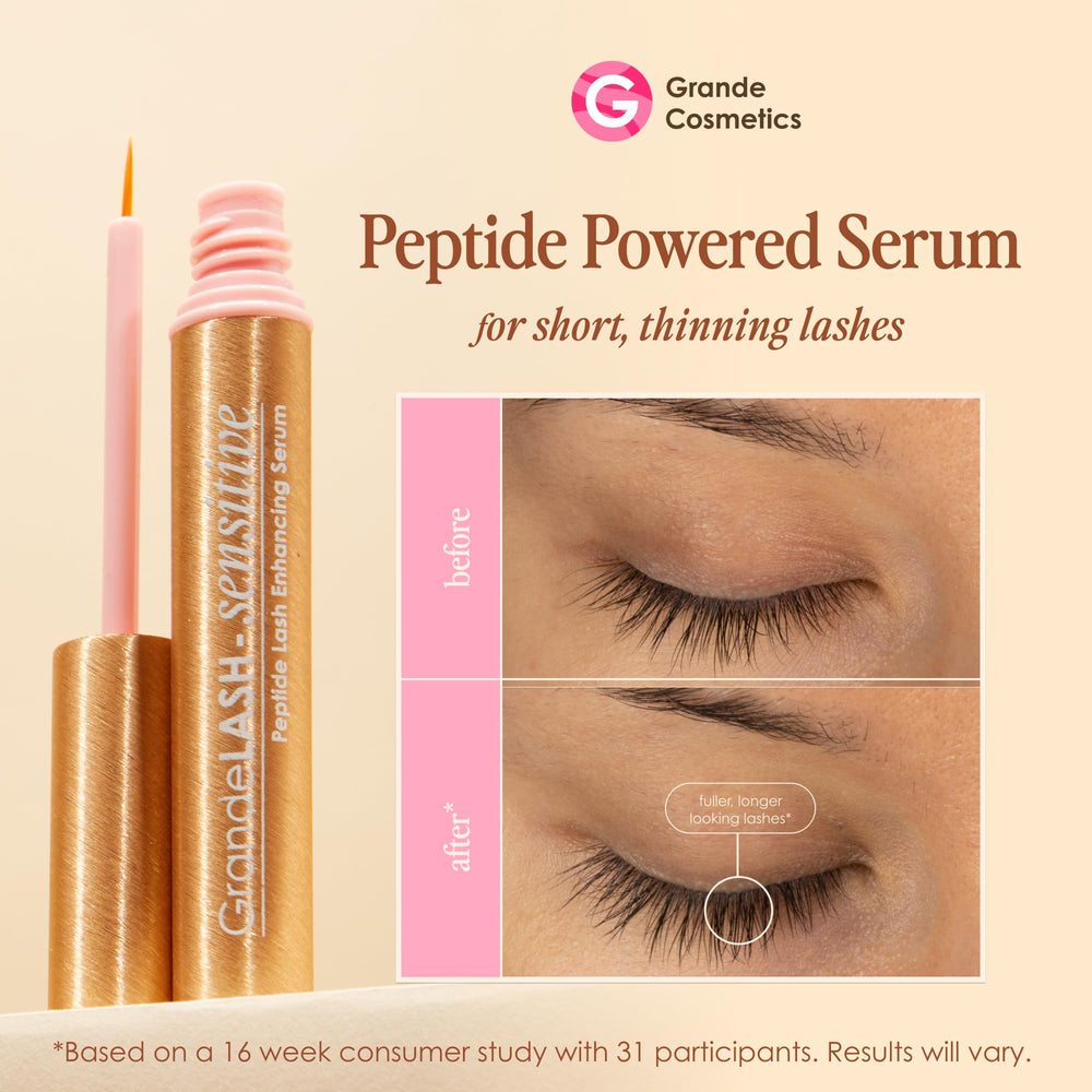 GrandeLASH-Sensitive dropper tip, easy nightly application for delicate lashes.
