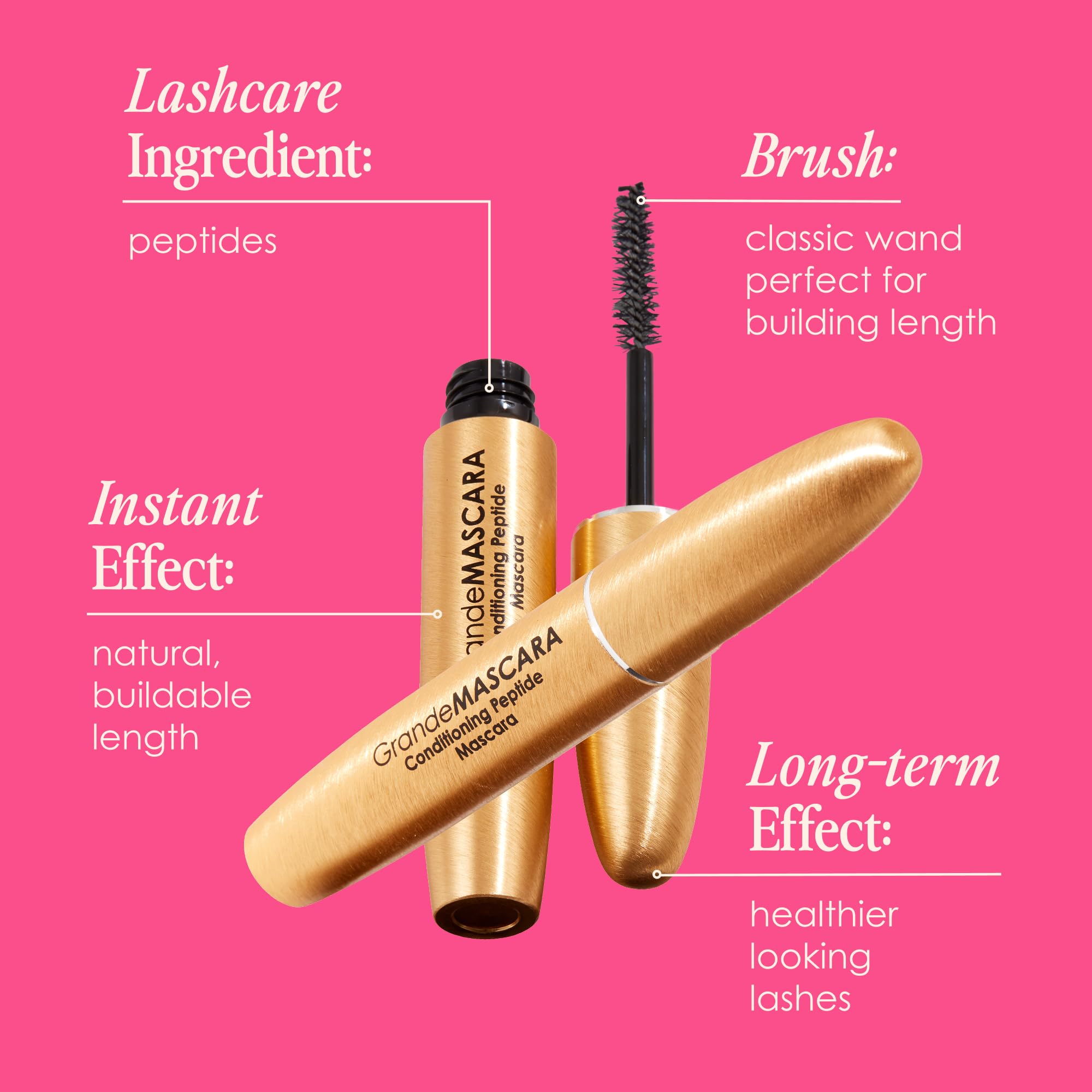 GrandeMASCARA label features peptides and panthenol for nourishing care