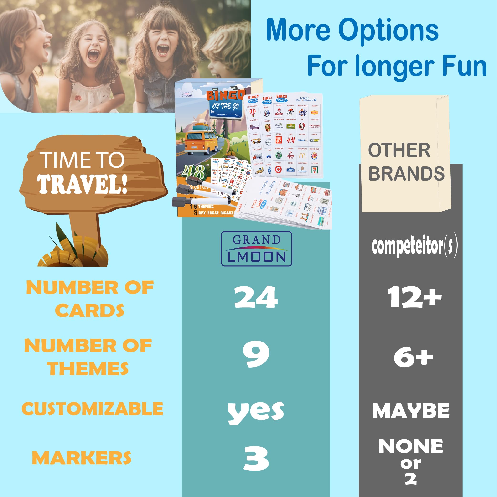 GRANDLMOON nine themes boost variety and replayability on trips