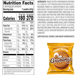 Grandma's cookies ready-to-snack on the go in individual portions.