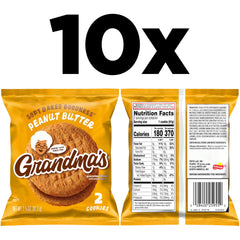 Grandma's Peanut Butter Cookie close-up shows golden edges and chewy center.