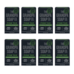 The Grandpa Soap Company Pine Tar Bar Soap full product shot for all-over cleansing.