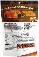 Grandy Organics granola closeup crunch reveals oats and chocolate