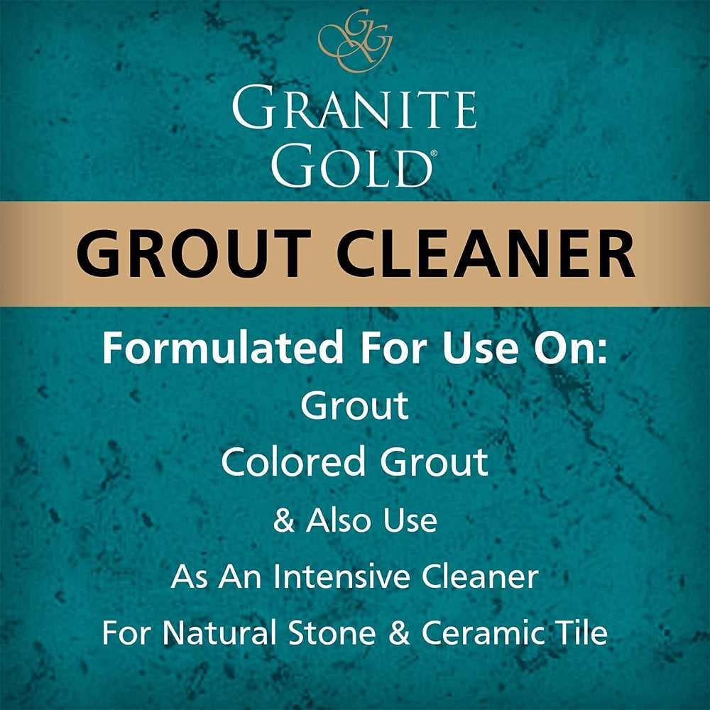 Granite Gold Grout Cleaner bottle shows citrus scent and safety for food-prep areas