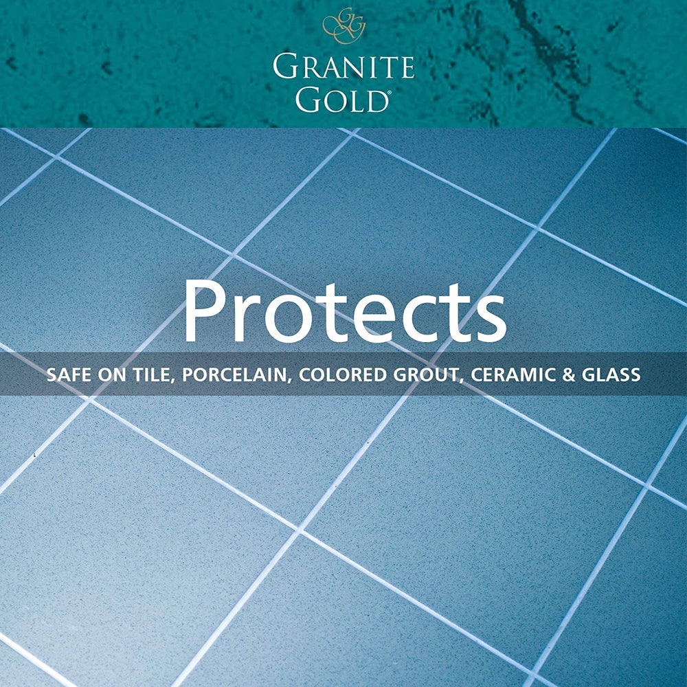 Granite Gold Grout Cleaner used on glass and porcelain tiles for renewal