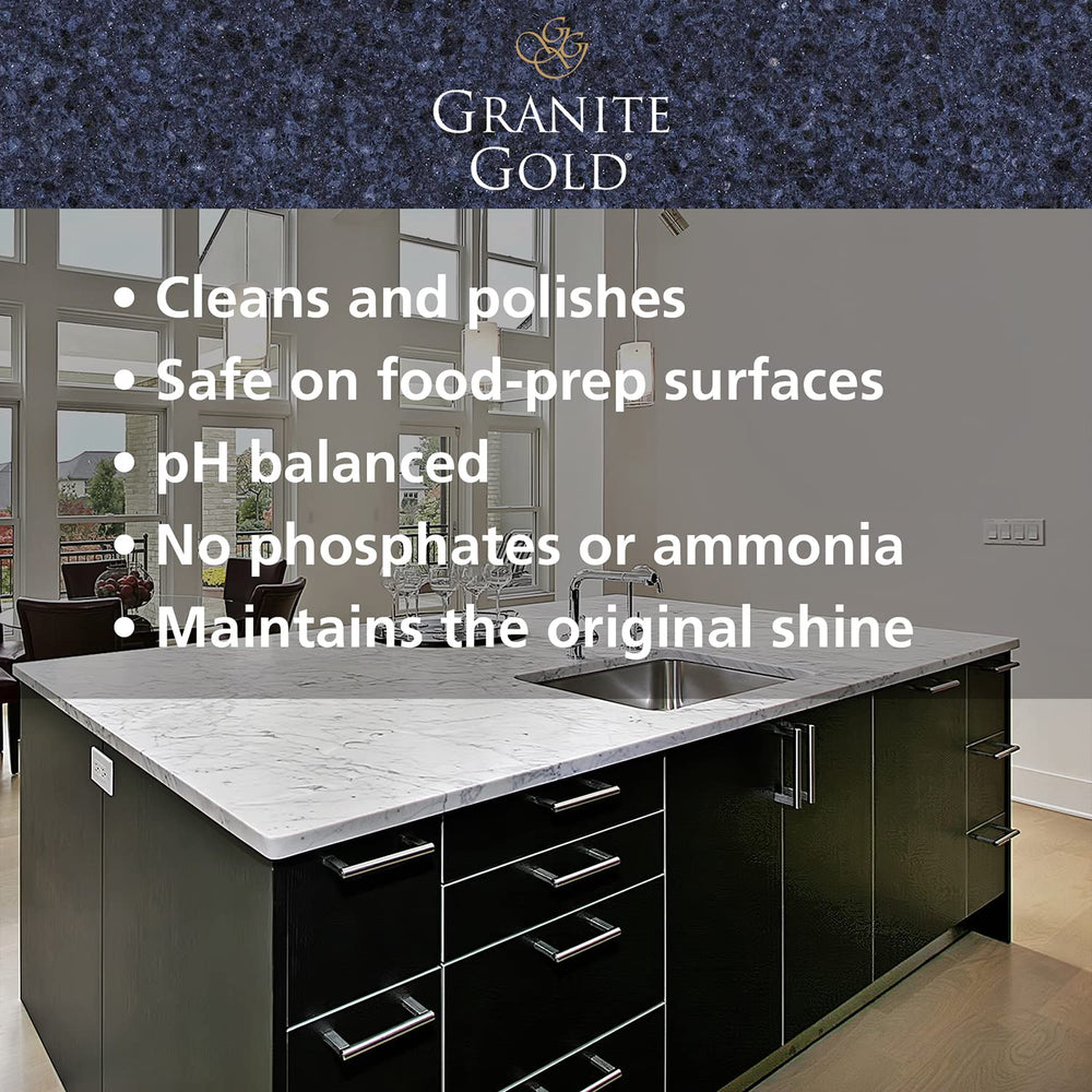 Granite Gold Quartz Clean & Shine polishes bathroom quartz surfaces cleanly