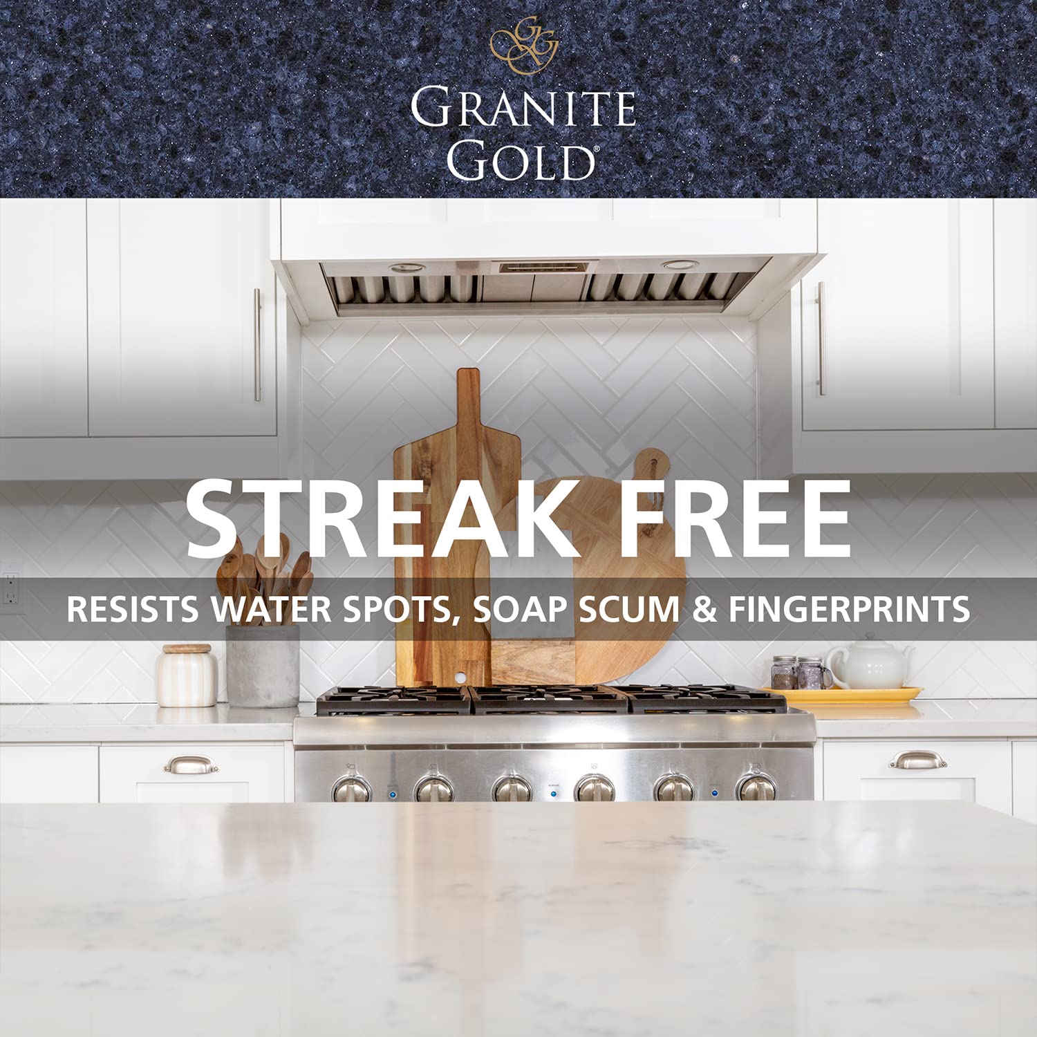 Granite Gold Quartz Clean & Shine safe on kitchen countertops and quartz surfaces