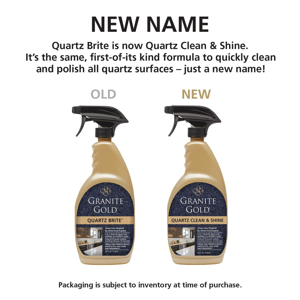 Granite Gold Quartz Clean & Shine leaves streak-free quartz surfaces
