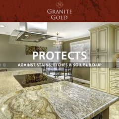 Granite Gold at-home water test confirms seal integrity on stone surfaces.