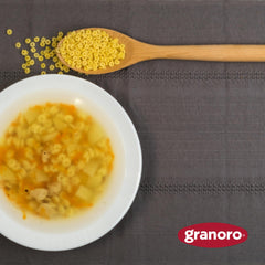 Granoro durum wheat semolina ingredient label highlights clean ingredients.
