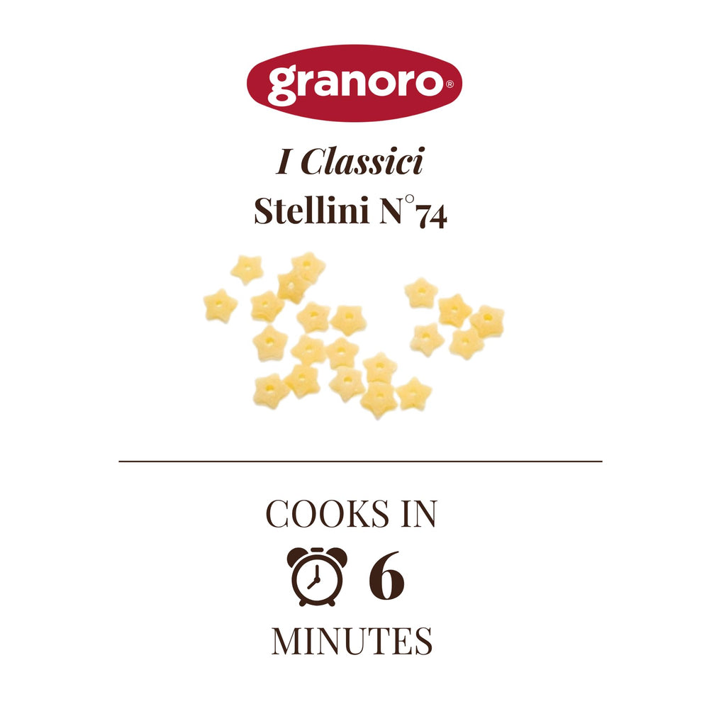 Granoro packaging showing made in Italy and durable label for reliable storage.