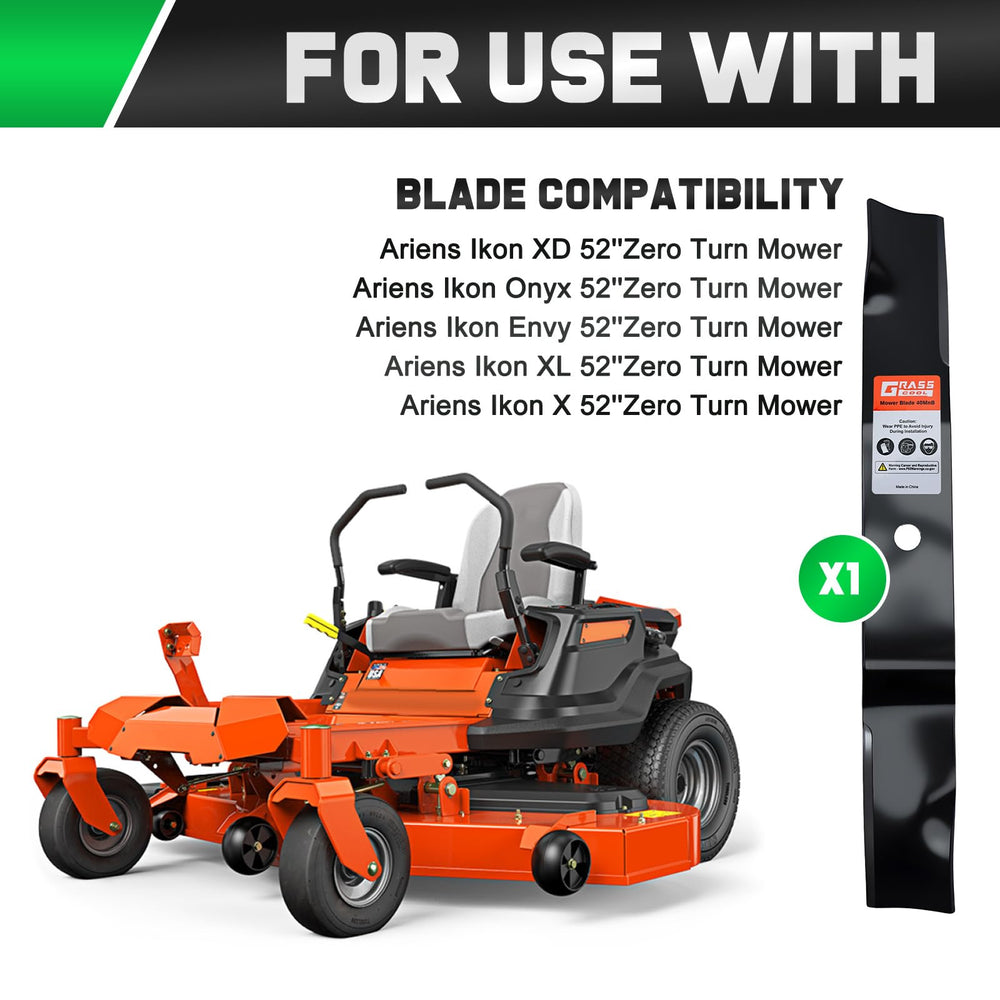 Grasscool Ikon Onyx 52 blades installation-ready with secure mounting holes