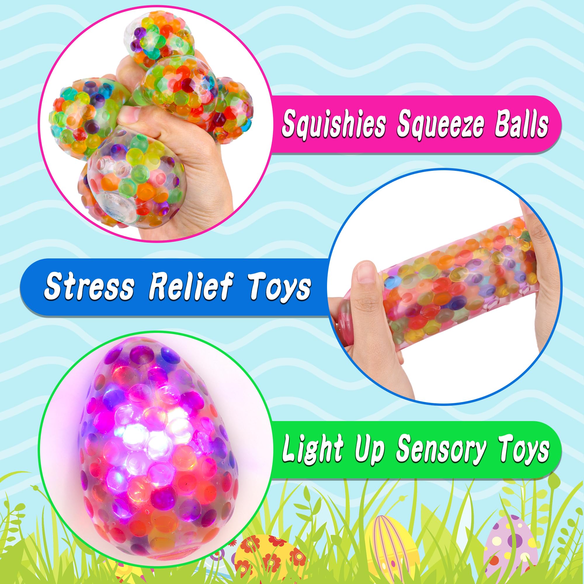 Grastfu Easter egg holds a built-in LED ball for kid-friendly tactile play.