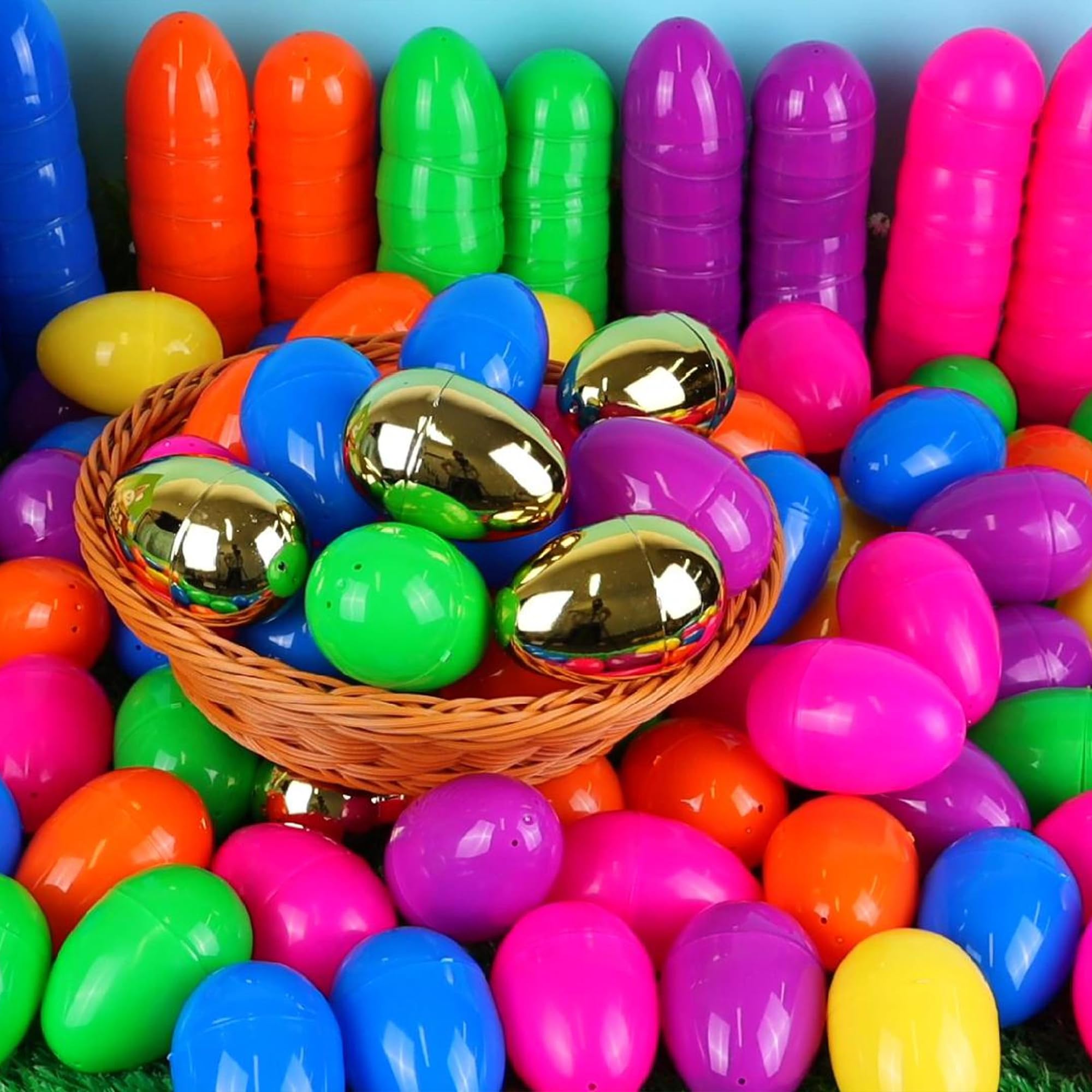 Grastfu fillable Easter eggs ready to reveal small prizes