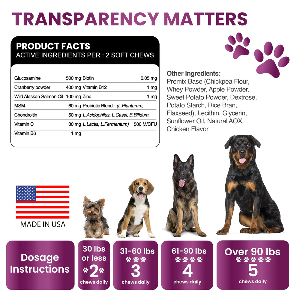 Grateful Pawz senior-puppy use image suggests life-stage friendly supplementation.