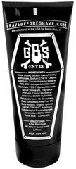 Grave Before Shave Beard Wash label closeup shows argan oil formula for hydration.