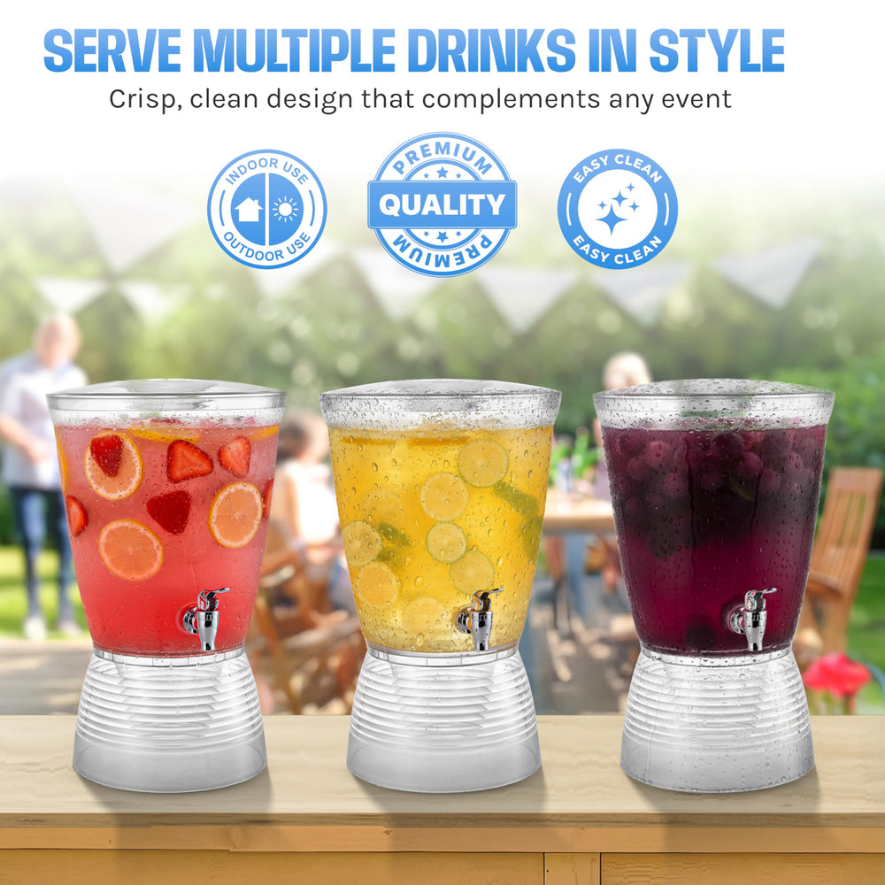 GRAXON drink dispenser 3-pack offers extra capacity for crowd hosting.