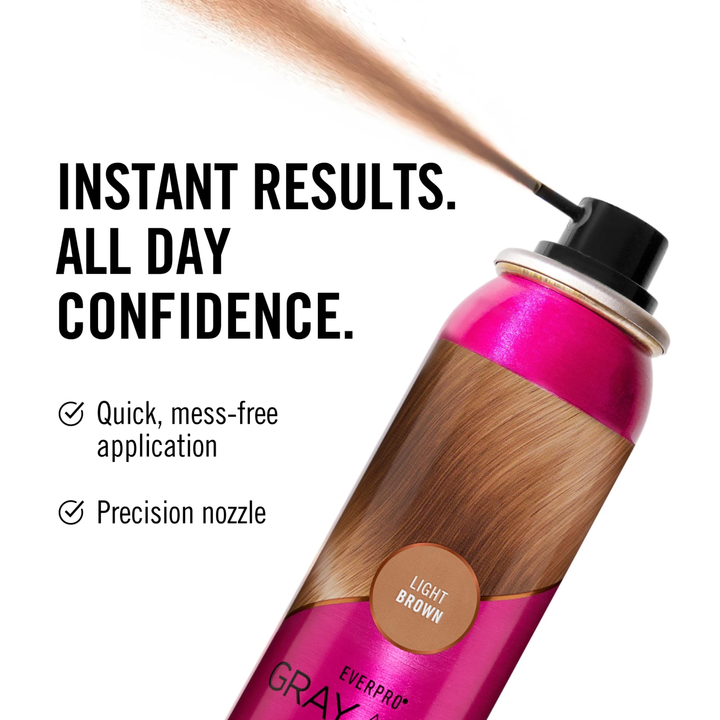 Gray Away EverPro quick-dry within 60 seconds for on-the-go fixes.
