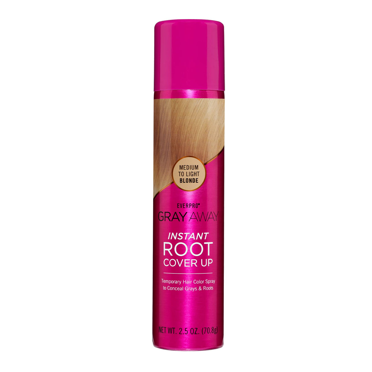 GRAY AWAY EverPro root cover spray bottle conceals gray roots quickly.