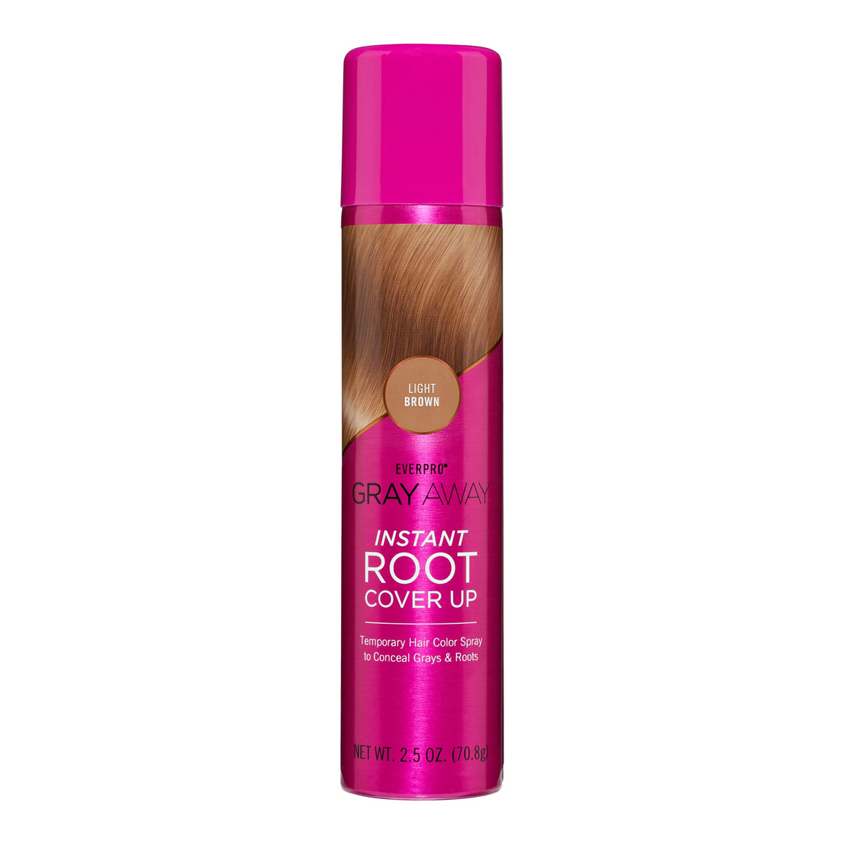 Gray Away EverPro root cover spray front view for quick root concealment.
