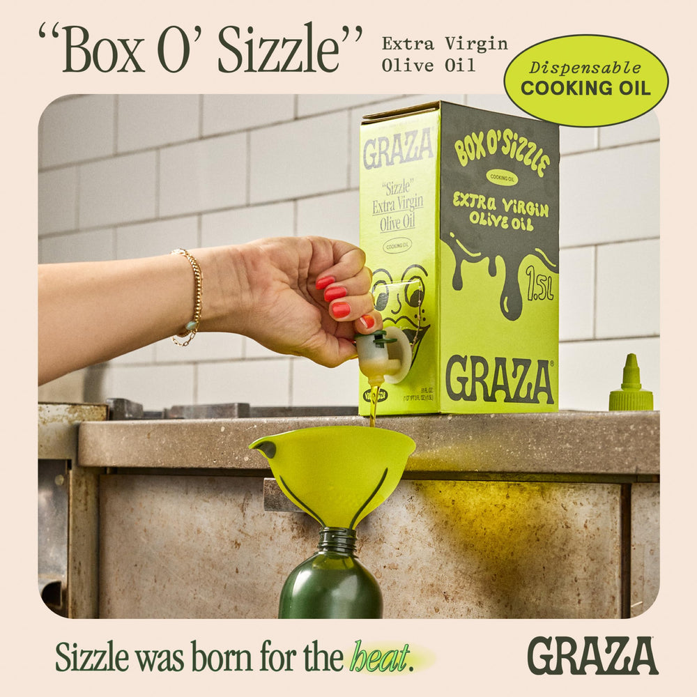 Graza Sizzle pan-sear shot showcasing mellow flavor in quick high-heat dishes