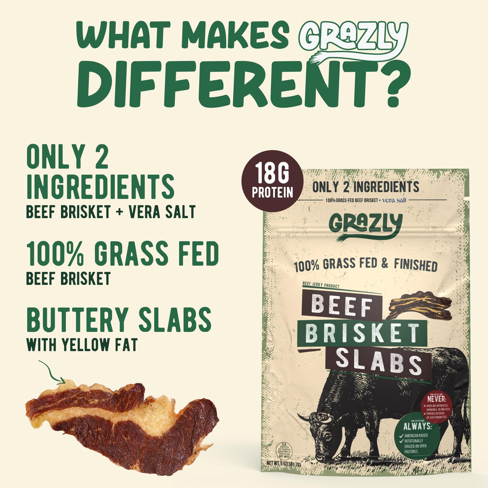 Grazly brisket slab tender-juicy-center with buttery texture.