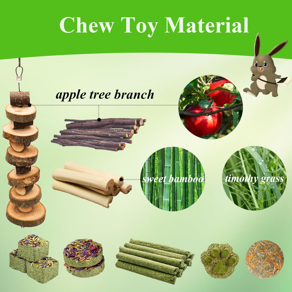 Grddaef rabbit toys square grass cakes offer varied textures for nibbling